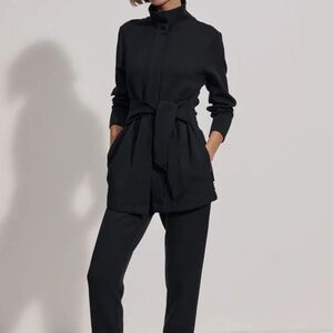 Varley Black Anset belted jacket